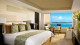 Dreams Sands Cancun - Por fim, o merecido descanso proporcionado pela acomodação. São 33 m² com vista parcial para o mar!